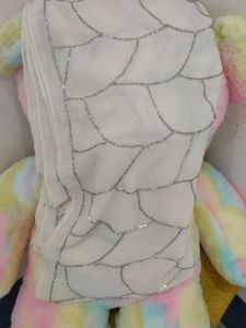 White Glass Beads Work Stole