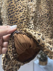 Leopard Print Tie Sleeve Top
