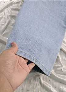 Light Wash Wide Leg Jean