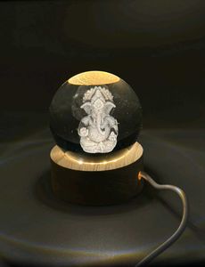 3d Crystal Ganesha Led Night Lamp Crysta