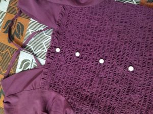 Maroon Crop Top