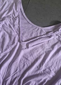 Lavender V-Neck Top