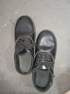 Black Leather Work Shoes
