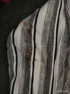 Striped Embroidered Kurta