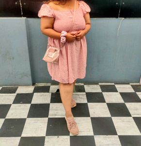 Pink Floral Babydoll Dress