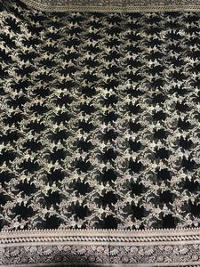 Vintage Black &amp; Silver Banarasi Silk Saree