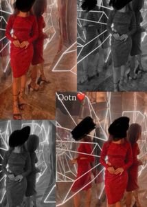 Red Sequin Bodycon Dress