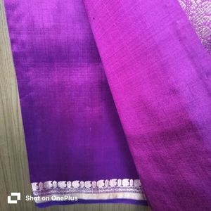 Kanjeevaram pretty Purple Saree with Border