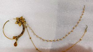 Gold &amp; Pearl Bridal Nath