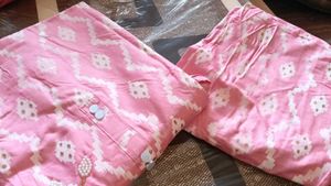 Pink Printed Kurti Set