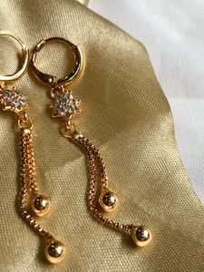 18k Gold Plated Floral Earrings