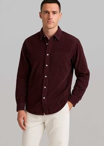 Burgundy Corduroy Button-Down Shirt & Pant