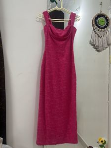 Pink Bodycon Midi Dress