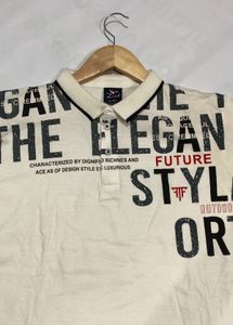 Off-White Graphic Printed Polo T-Shirt – Chest 38”