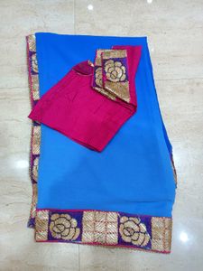Elegant Blue Saree