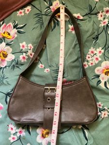 Brown Buckle Shoulder Bag