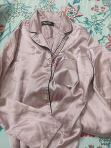 Silky Pink Button-Down Shirt
