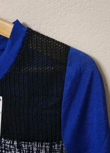 Trendy Blue Shinny Top For Women