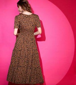 Brown Beach Wear Maxi Dress