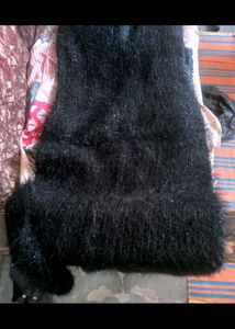 Fluffy Black showl (scarf) 🥵 warm for winter
