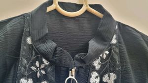 Balck Embroidery Daily Wear Abhaya/Bhurqa