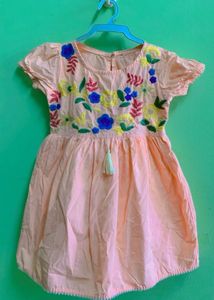 Peache Color Baby Girl  Dress