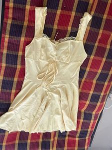 Lace Trim Mini Dress