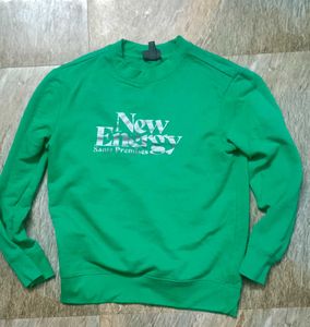 H&amp;M  Green Graphic Sweatshirt