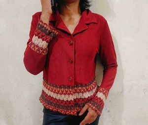 Red Knit Cardigan ❤️✨