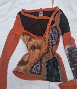Vintage 2000s Y2k Mesh Top Printerest