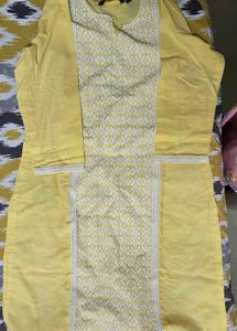 Yellow Embroidered Kurta Set