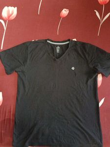Men's Black V-Neck T-Shirt