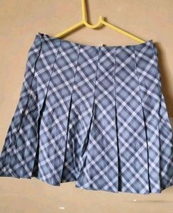Pleated Plaid Mini Skirt