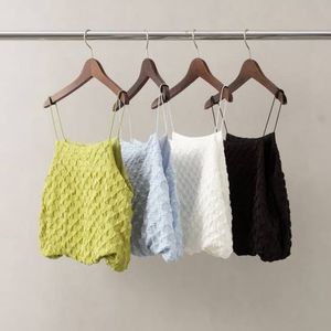 White Popcorn Textured Cami Top
