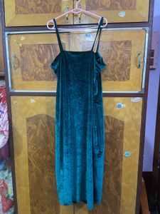 Tokyo Talkies Emerald Green Velvet Slip Dress XL