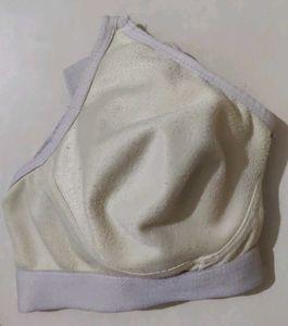 Cotton Material Cream Bra