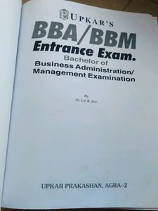 BBA /BBM Entrance Exam Book