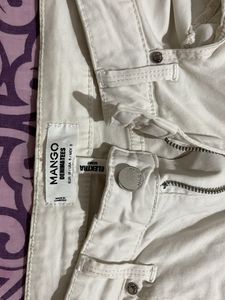 Mango White Jeans