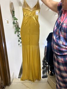 Elegant Gold Maxi Dress