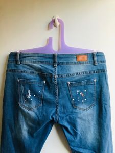 Flared Jeans With Patches
