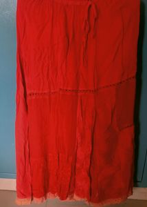 Ankle Length Skirt (Orange Colour)