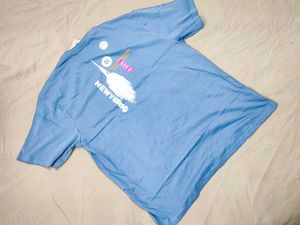 zudio Blue 'Life Goes On' Graphic Tee