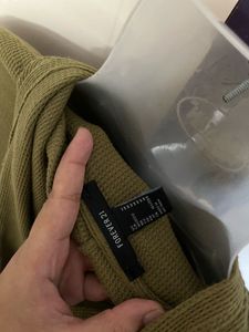 Forever21 Branded Olive Hoody Dress