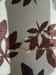 Leaf Charm Gold Anklet