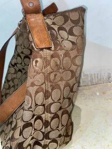 Vintage Coach Signature Duffle Tote