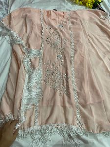 Elegant Peach Kaftan Set