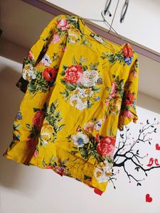 floral tunic top , XL size, pure cotton material