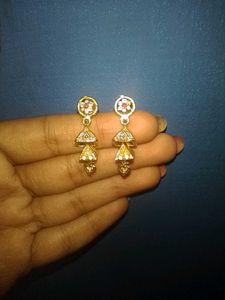 Gold Jhumka Earrings
