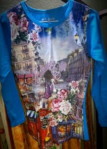 Paris Printed Top