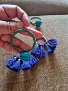 SET OF 2 HANDMADE EARRINGS DANGLERS